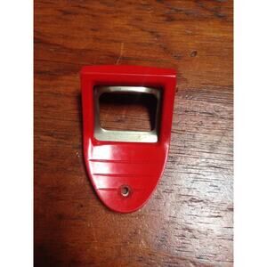 Vintage Red Plastic Steel Country Store Soda Beer Wall Mounted Bottle Cap Opener